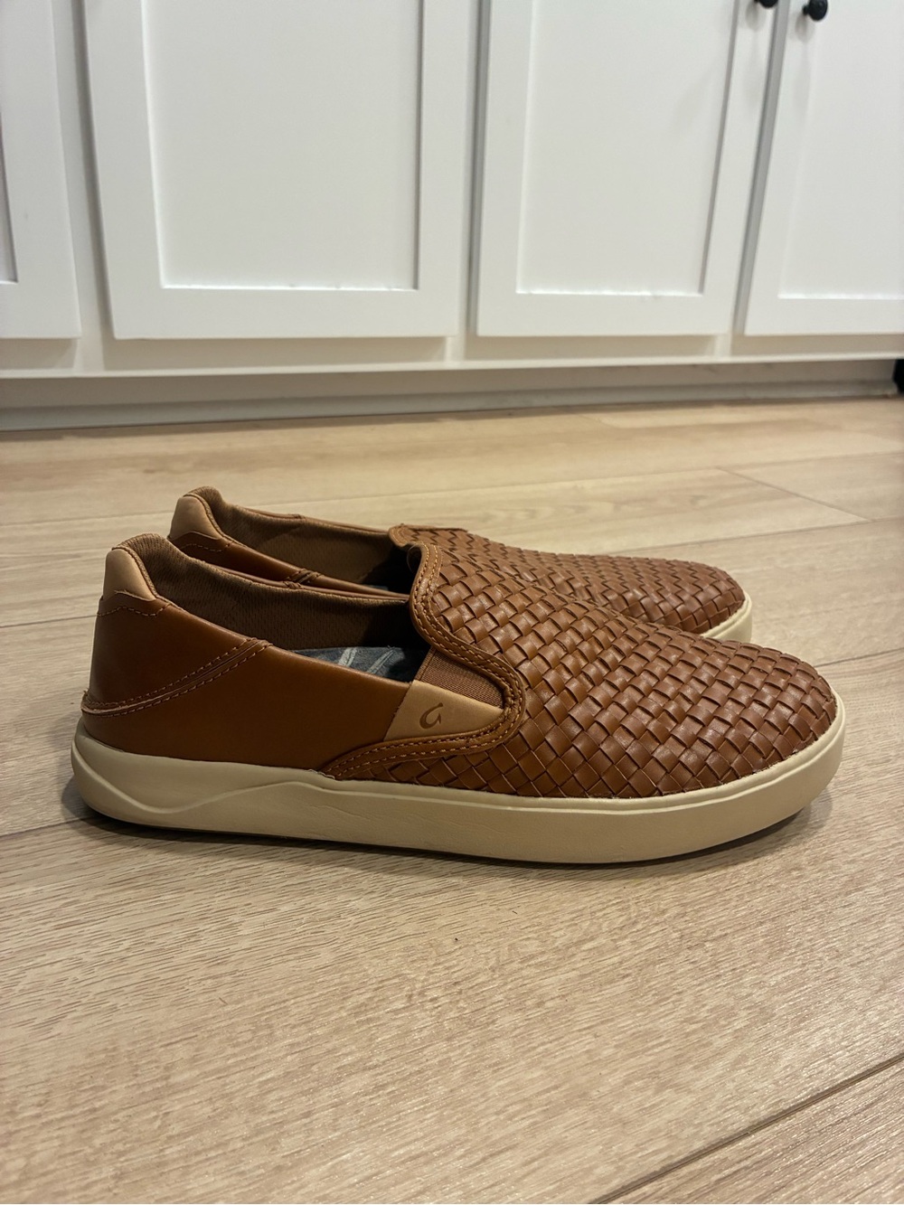Olukai Men’s Lae’ahi Lauhala Brown Woven Slip On Loafer Size 9